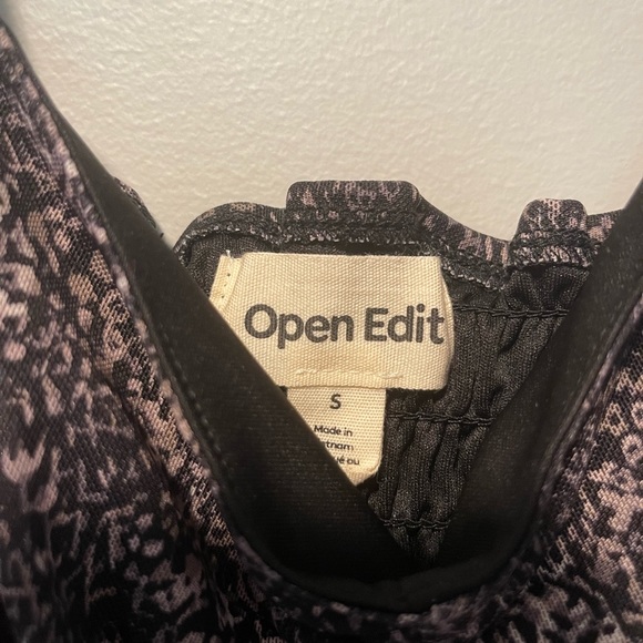 NWOT Open Edit Ruched Silky Crop Top - Picture 4 of 4